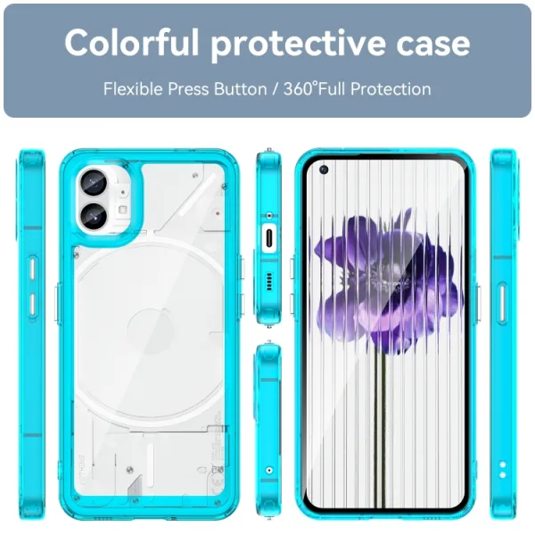 CRYSTAL Ochranný kryt Nothing Phone 1 tyrkysový