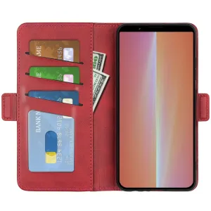 SIDE Peňaženkové puzdro pre Sony Xperia 5 V červené