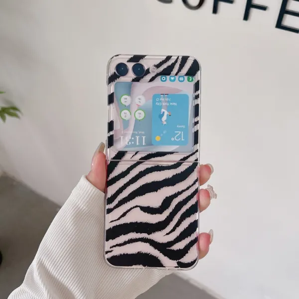 ART Plastový kryt pre Samsung Galaxy Z Flip5 5G ZEBRA