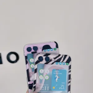 ART Plastový kryt pre Samsung Galaxy Z Flip5 5G ZEBRA