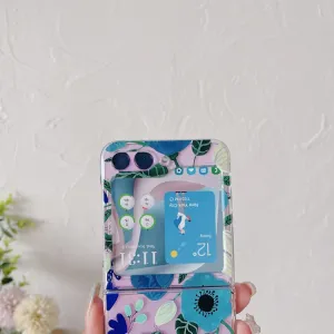 ART Plastový kryt pre Samsung Galaxy Z Flip5 5G BLUE FLOWER
