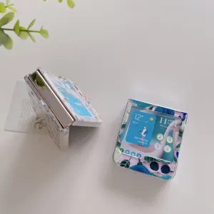 ART Plastový kryt pre Samsung Galaxy Z Flip5 5G BLUE FLOWER
