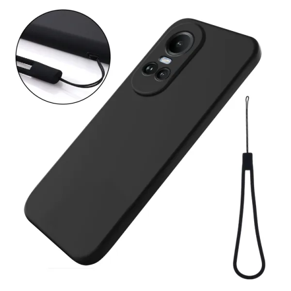 RUBBER Ochranný kryt pre Oppo Reno10 5G / Reno10 Pro 5G čierny