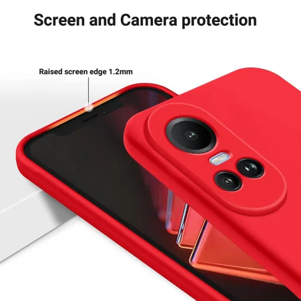 RUBBER Ochranný kryt pre Oppo Reno10 5G / Reno10 Pro 5G červený