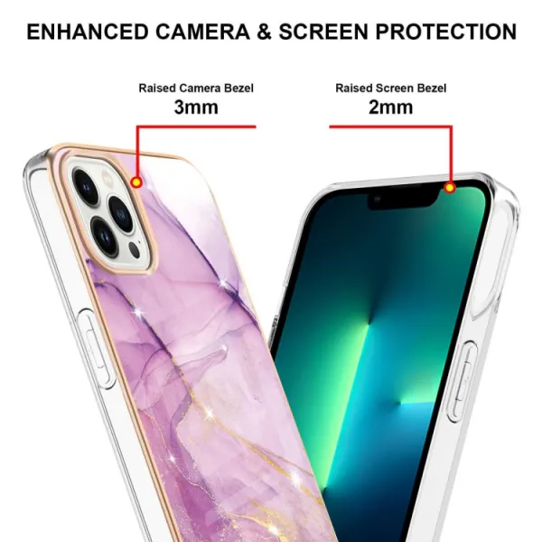 IMD MARBLE Ochranný kryt Apple iPhone 15 Pro Max PURPLE