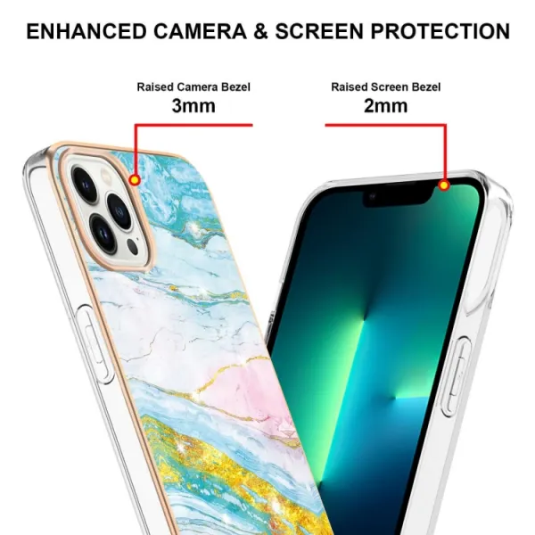 IMD MARBLE Ochranný kryt Apple iPhone 15 Pro Max GREEN GOLD