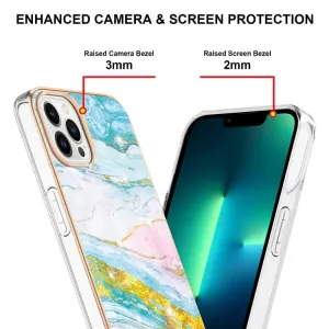 IMD MARBLE Ochranný kryt Apple iPhone 15 Pro Max GREEN GOLD