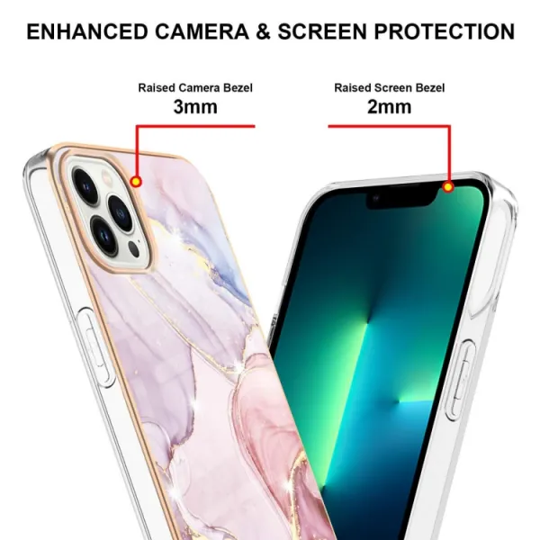 IMD MARBLE Ochranný kryt Apple iPhone 15 Pro Max ROSE GOLD