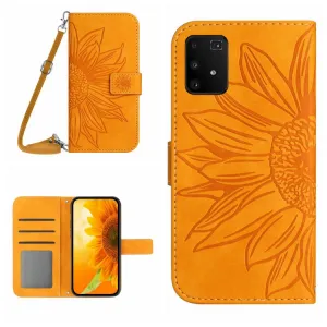 ART SUNFLOWER Peňaženkové puzdro s remienkom Samsung Galaxy S10 Lite žlté