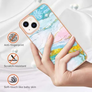 IMD MARBLE Ochranný kryt Apple iPhone 15 Plus GREEN GOLD