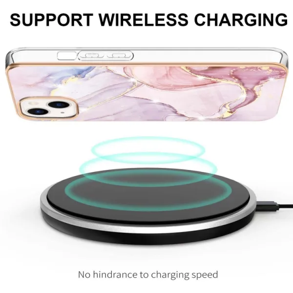 IMD MARBLE Ochranný kryt Apple iPhone 15 ROSE GOLD
