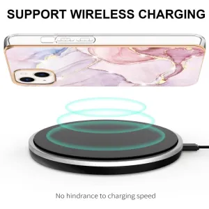 IMD MARBLE Ochranný kryt Apple iPhone 15 ROSE GOLD