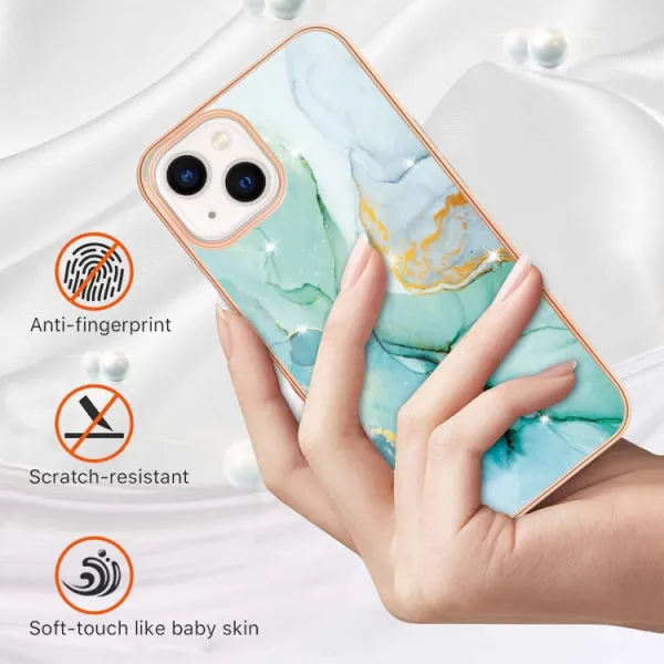 IMD MARBLE Ochranný kryt Apple iPhone 15 Plus GREEN