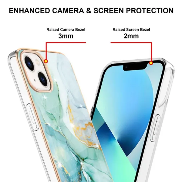 IMD MARBLE Ochranný kryt Apple iPhone 15 Plus GREEN