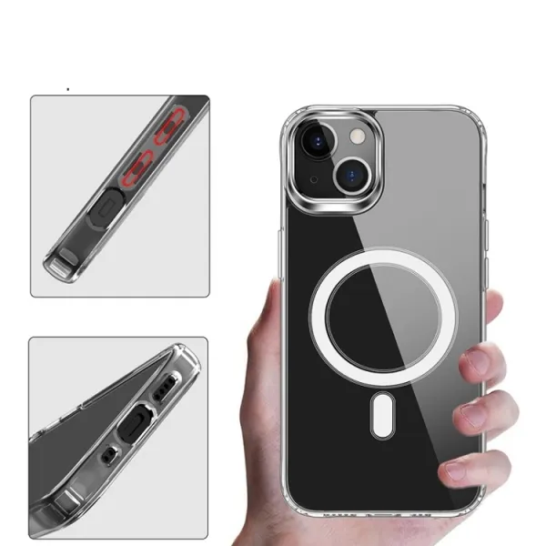 TRANSPARENT MAGSAFE Kryt pre Apple iPhone 15 Plus priehľadný