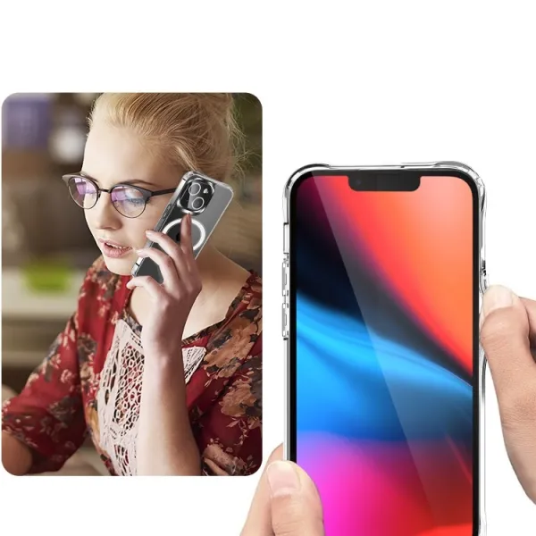 TRANSPARENT MAGSAFE Kryt pre Apple iPhone 15 Plus priehľadný