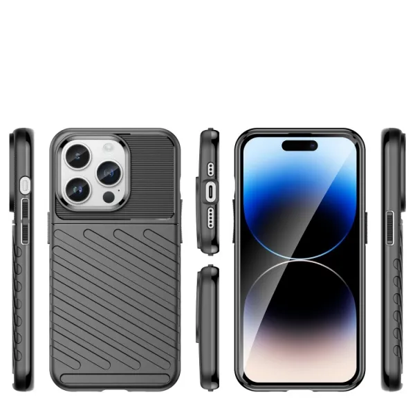 THUNDER Ochranný kryt Apple iPhone 15 Pro Max čierny