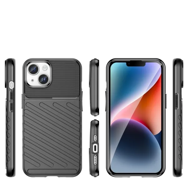 THUNDER Ochranný kryt Apple iPhone 15 Plus čierny