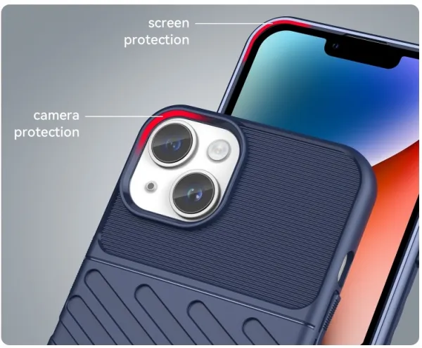 THUNDER Ochranný kryt Apple iPhone 15 Plus modrý