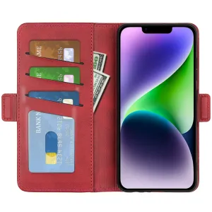 SIDE Peňaženkové puzdro pre Apple iPhone 15 Plus červené