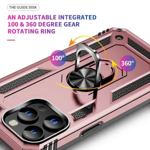 RING Obal s držiakom pre Apple iPhone 15 Plus ružový
