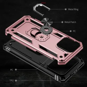 RING Obal s držiakom pre Apple iPhone 15 Plus ružový