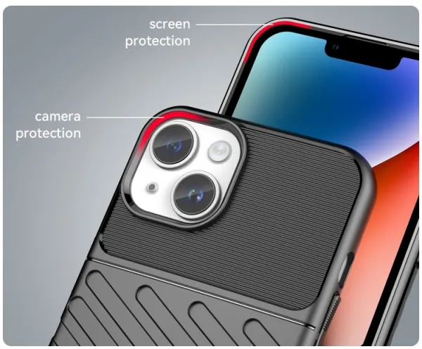 THUNDER Ochranný kryt Apple iPhone 15 čierny