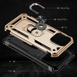 RING Obal s držiakom pre Apple iPhone 15 Pro Max zlatý