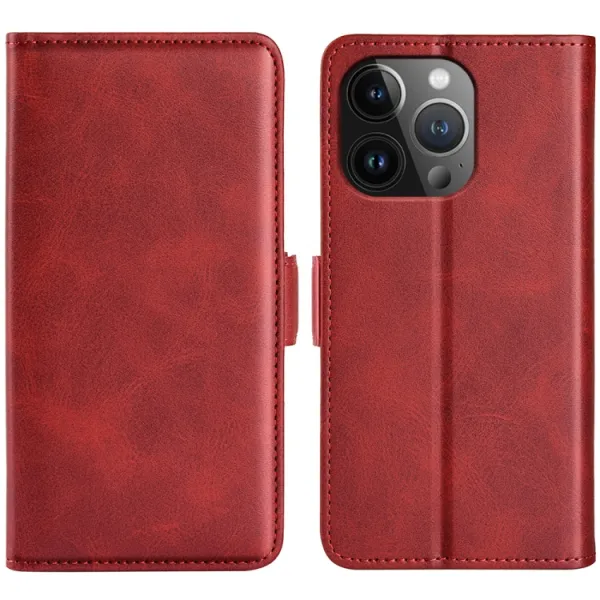 SIDE Peňaženkové puzdro pre Apple iPhone 15 Pro červené