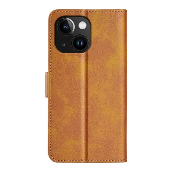 SIDE Peňaženkové puzdro pre Apple iPhone 15 Plus svetlohnedé