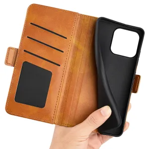 SIDE Peňaženkové puzdro pre Apple iPhone 15 Plus svetlohnedé