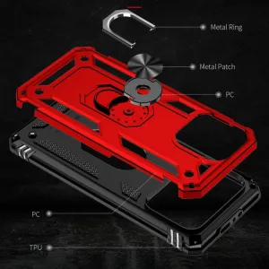 RING Obal s držiakom pre Apple iPhone 15 Pro Max červený