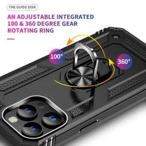 RING Obal s držiakom pre Apple iPhone 15 Plus čierny