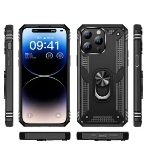 RING Obal s držiakom pre Apple iPhone 15 Pro Max čierny
