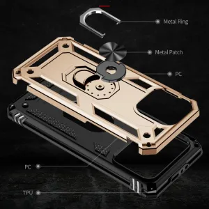 RING Obal s držiakom pre Apple iPhone 15 Pro zlatý