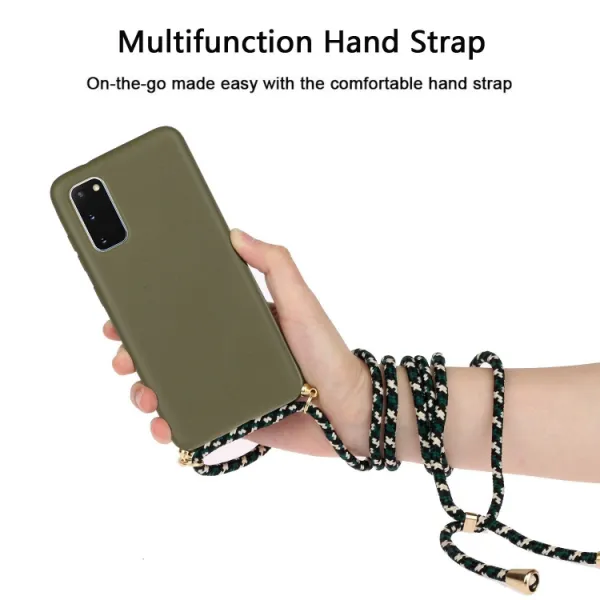 ROPE Kryt so šnúrkou Samsung Galaxy S20 tmavozelený