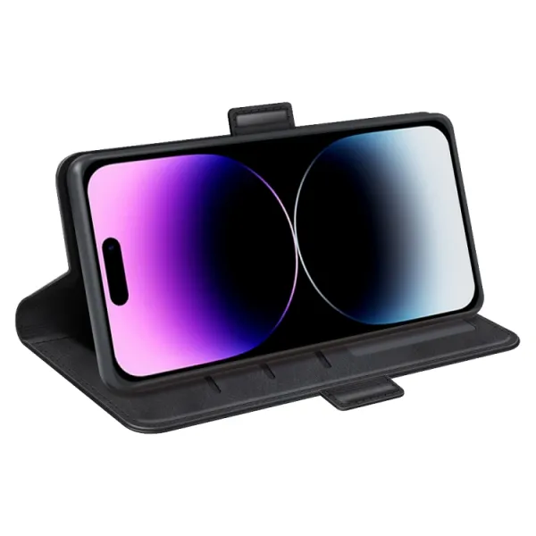 SIDE Peňaženkové puzdro pre Apple iPhone 15 Pro Max čierne