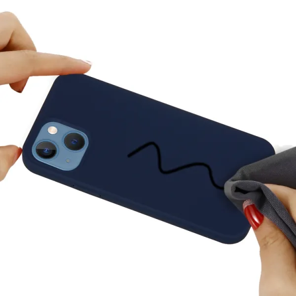 RUBBER Ochranný kryt pre Apple iPhone 15 Plus modrý