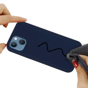 RUBBER Ochranný kryt pre Apple iPhone 15 Plus modrý