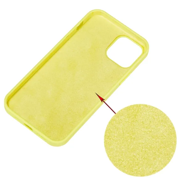 RUBBER Ochranný kryt pre Apple iPhone 15 Plus žltý