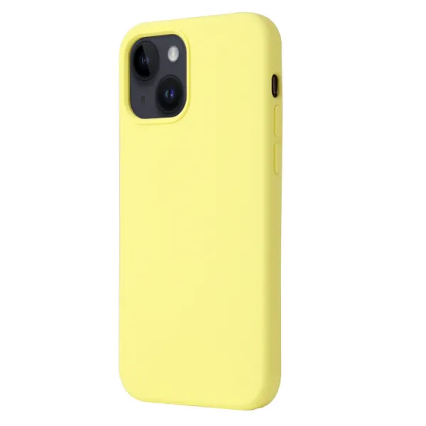RUBBER Ochranný kryt pre Apple iPhone 15 Plus žltý