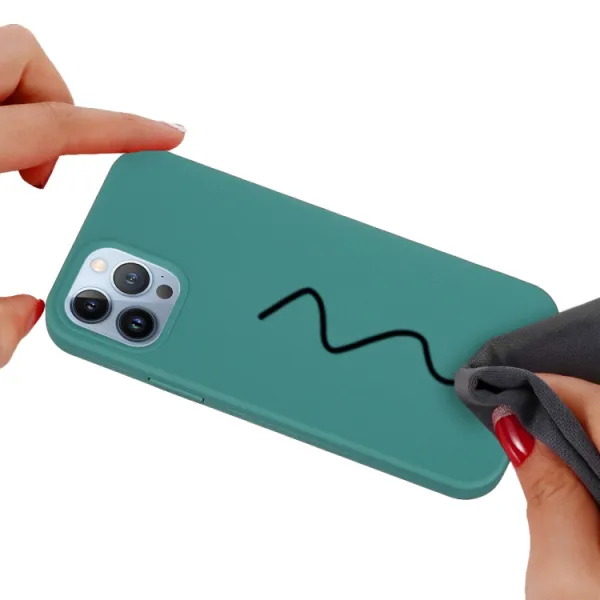 RUBBER Ochranný kryt pre Apple iPhone 15 Pro Max zelený