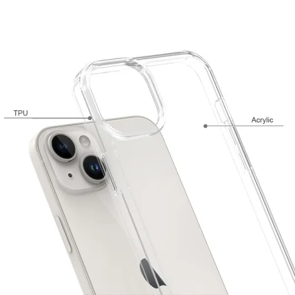 SHOCK Extra odolný kryt Apple iPhone 15 Plus priehľadný