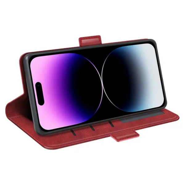 SIDE Peňaženkové puzdro pre Apple iPhone 15 Pro červené