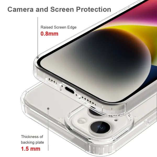 SHOCK Extra odolný kryt Apple iPhone 15 Plus priehľadný