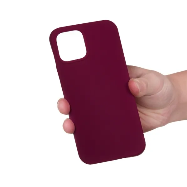 RUBBER Ochranný kryt pre Apple iPhone 15 Pro bordový