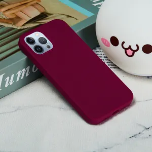 RUBBER Ochranný kryt pre Apple iPhone 15 Pro bordový