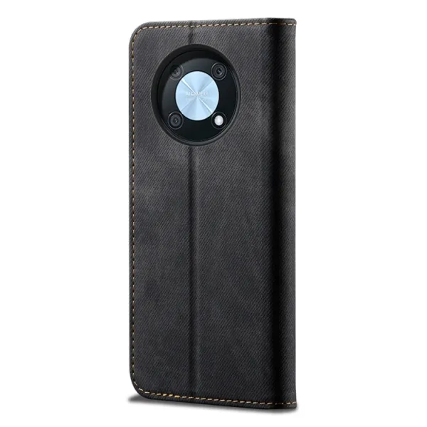 DENIM Peňaženkový kryt pre Huawei Nova Y90 čierny