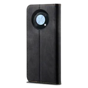 DENIM Peňaženkový kryt pre Huawei Nova Y90 čierny