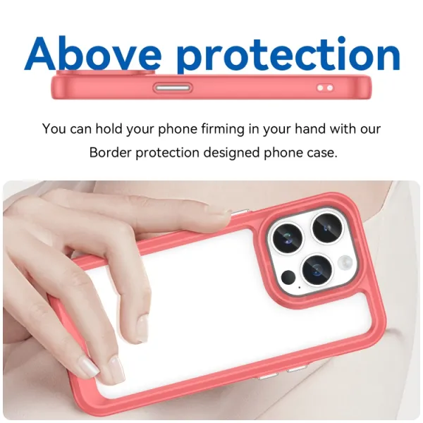 CRYSTAL Ochranný kryt Apple iPhone 15 Pro červený
